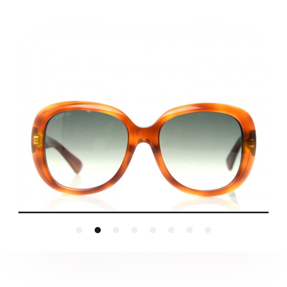 GUCCI Round Sunglasses GG0140SA Avana Green